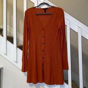 Forever 21 Long sleeve orange dress